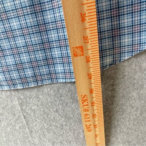 Michael Strahan Plaid Slim Fit No Iron Button Down SHirt sz. Large #AJ - Picture 8 of 9